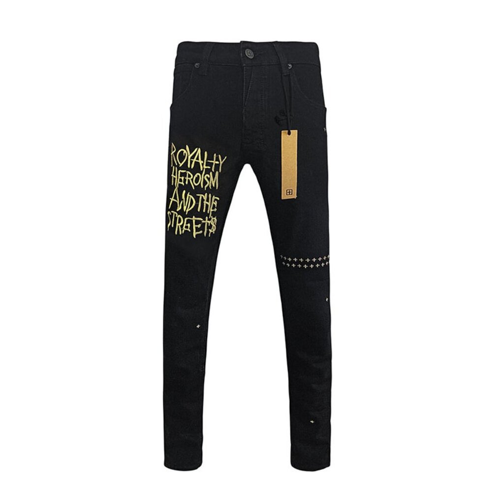 Ksubi 23 Van Winkle Embroidered Black Jeans